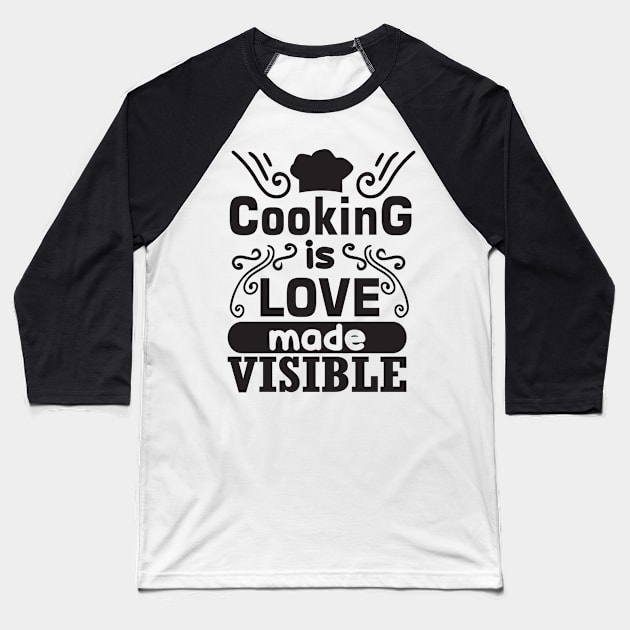 Cooking Baseball T-Shirt by Wanda City